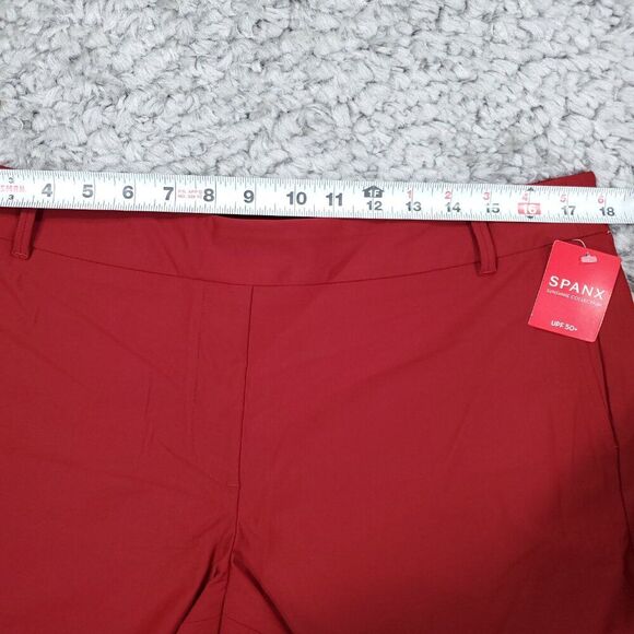 Spanx 6" Sunshine Shorts UPF 50+ Women's Size XL Stretch Dark Cherry Red - Picture 9 of 10